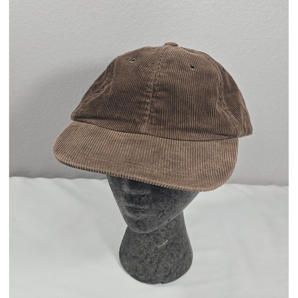 Vintage 1990s GAP Corduroy Blank Strapback Brown Hat Y2K gorpcore